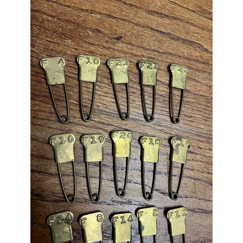 Military Issued Vintage Brass Military Laundry Pins Lot of 25