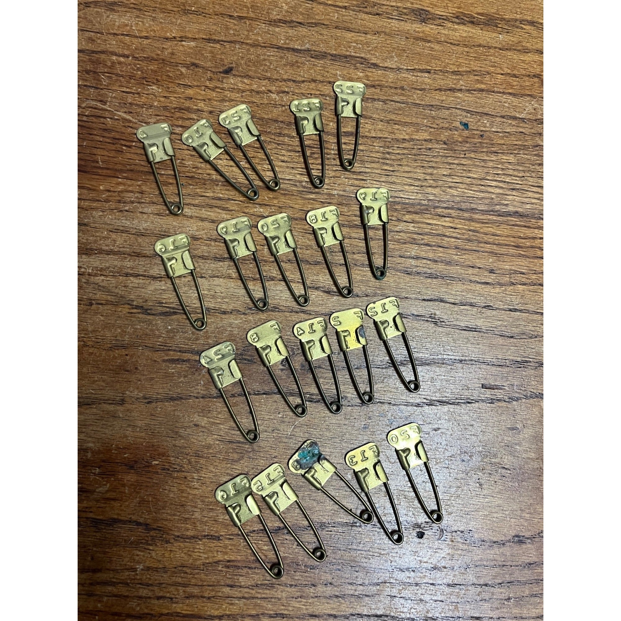 Military Issued Vintage Brass Military Laundry Pins Lot of 25
