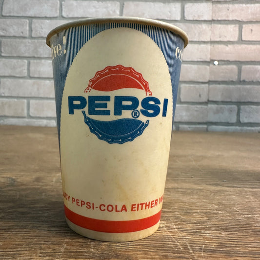 Vintage Diet Pepsi 9oz Come Alive Soda Promo Wax Paper Cup Pepsi Cola