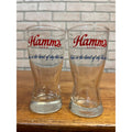 Vintage Pair of Hamm's Beer "Born in the Land of Clear Waters" Short Pilsner-Style Glasses Advertising Barware