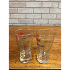 Vintage Pair of Hamm's Beer "Born in the Land of Clear Waters" Short Pilsner-Style Glasses Advertising Barware