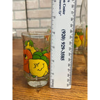 Vintage 70s Nancy Lynn Anthropomorphic Fruit Glasses 25pc Juice Set w/ Pitcher