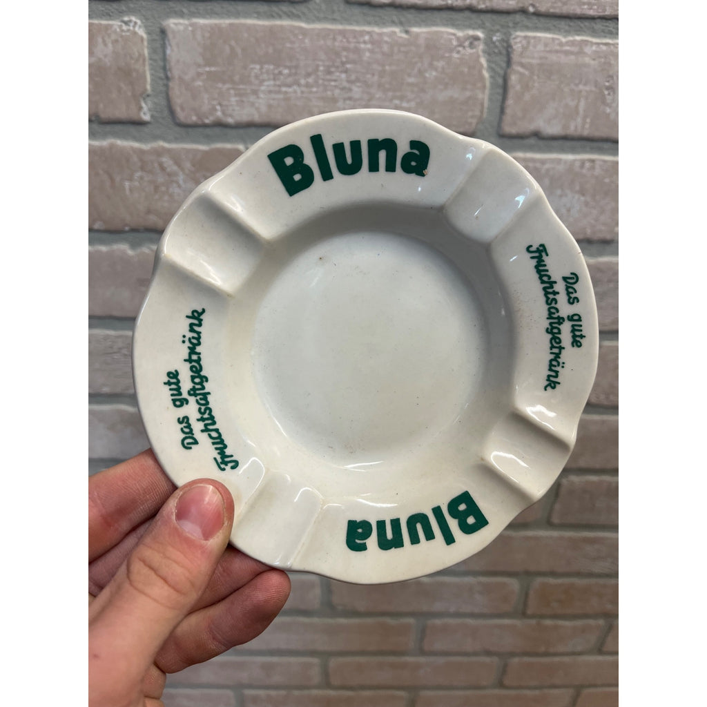 Vintage Bluna Ceramic Ashtray Germany German