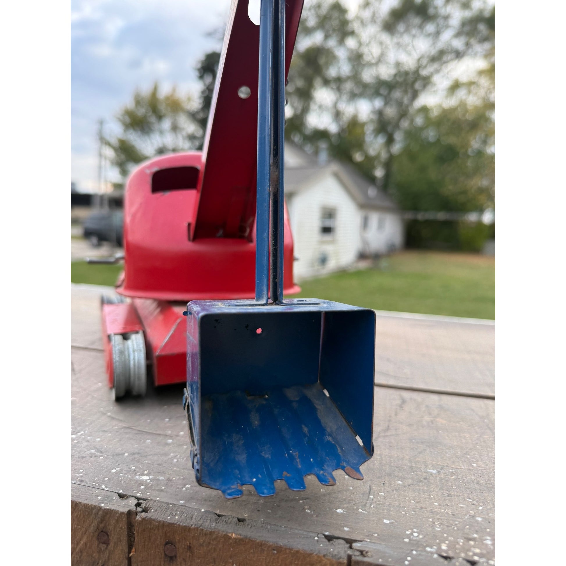 Vintage Tonka No. 50 Steam Shovel Construction Red Pressed Steel Toy