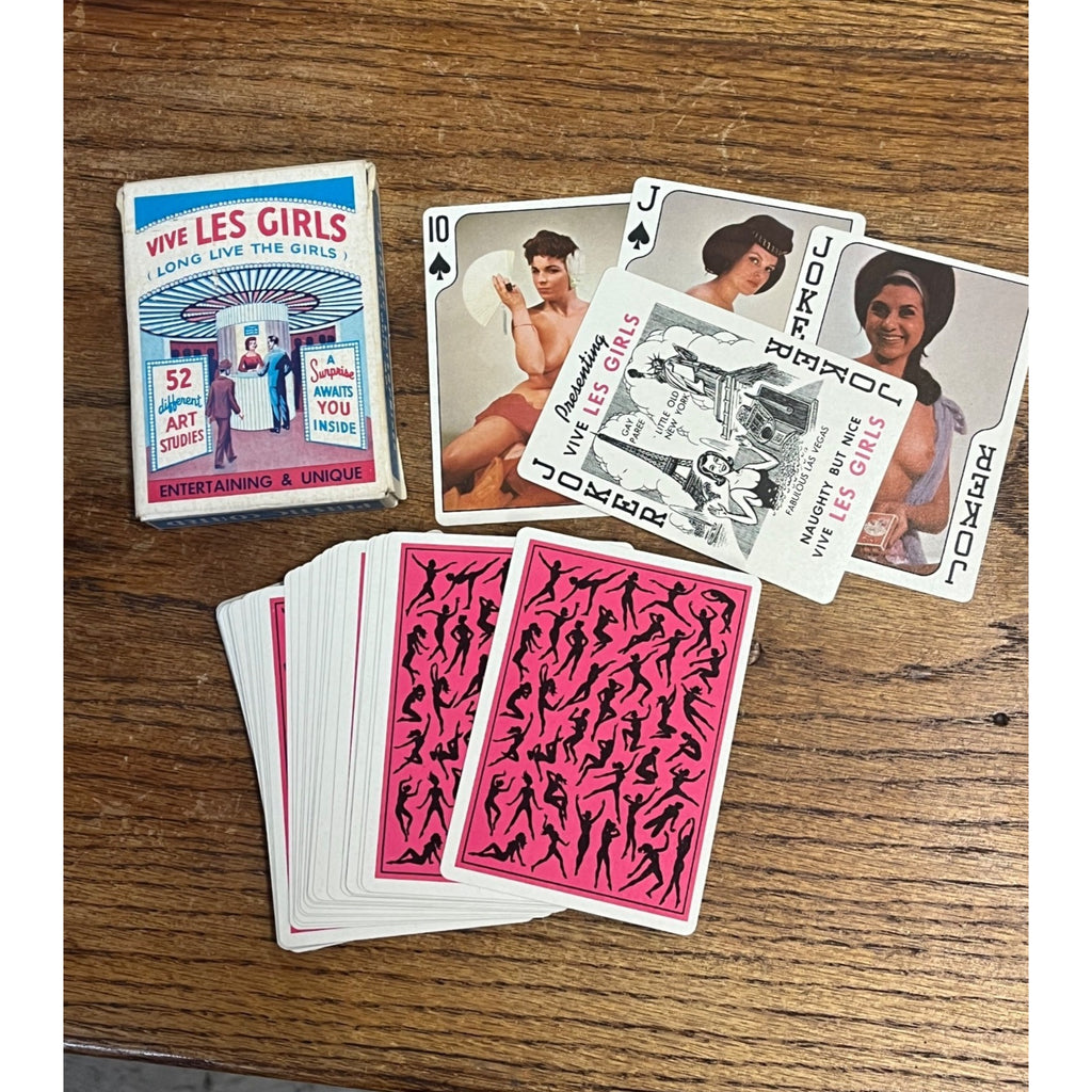 Vintage Vive Les Girls Playing Cards Frederic Enterprises Risque - Complete Deck