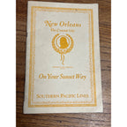 Vintage New Orleans Sunset Way Southern Pacific Lines Booklet Tour Guide 1931 Book