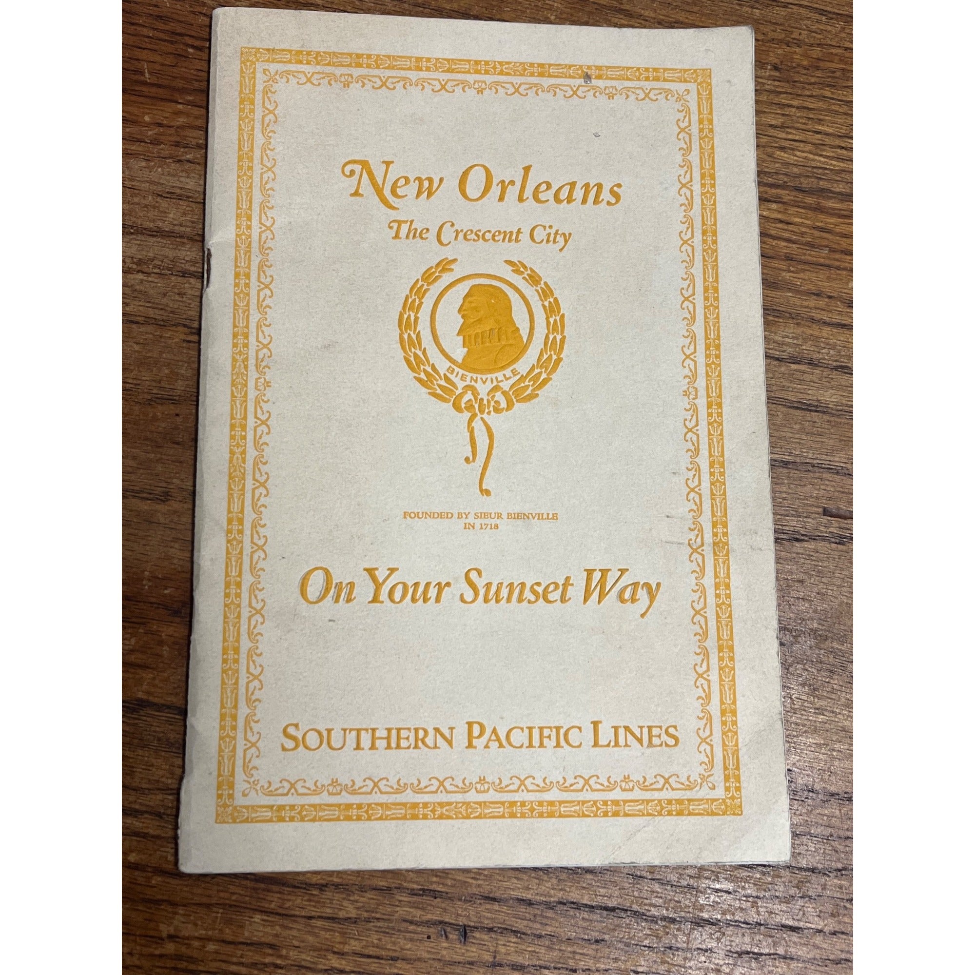 Vintage New Orleans Sunset Way Southern Pacific Lines Booklet Tour Guide 1931 Book