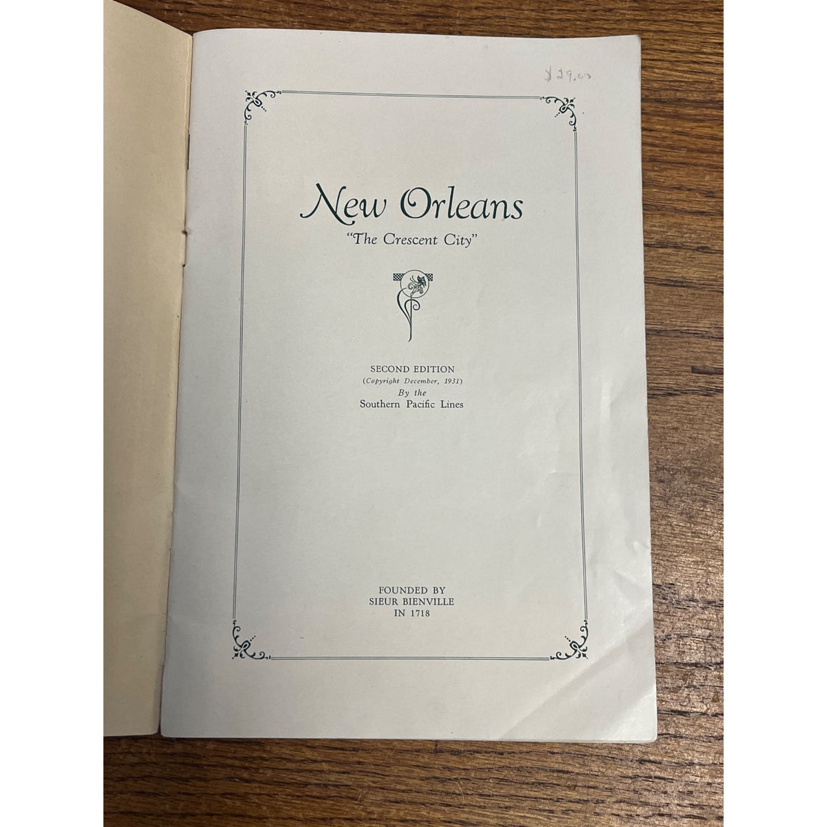 Vintage New Orleans Sunset Way Southern Pacific Lines Booklet Tour Guide 1931 Book