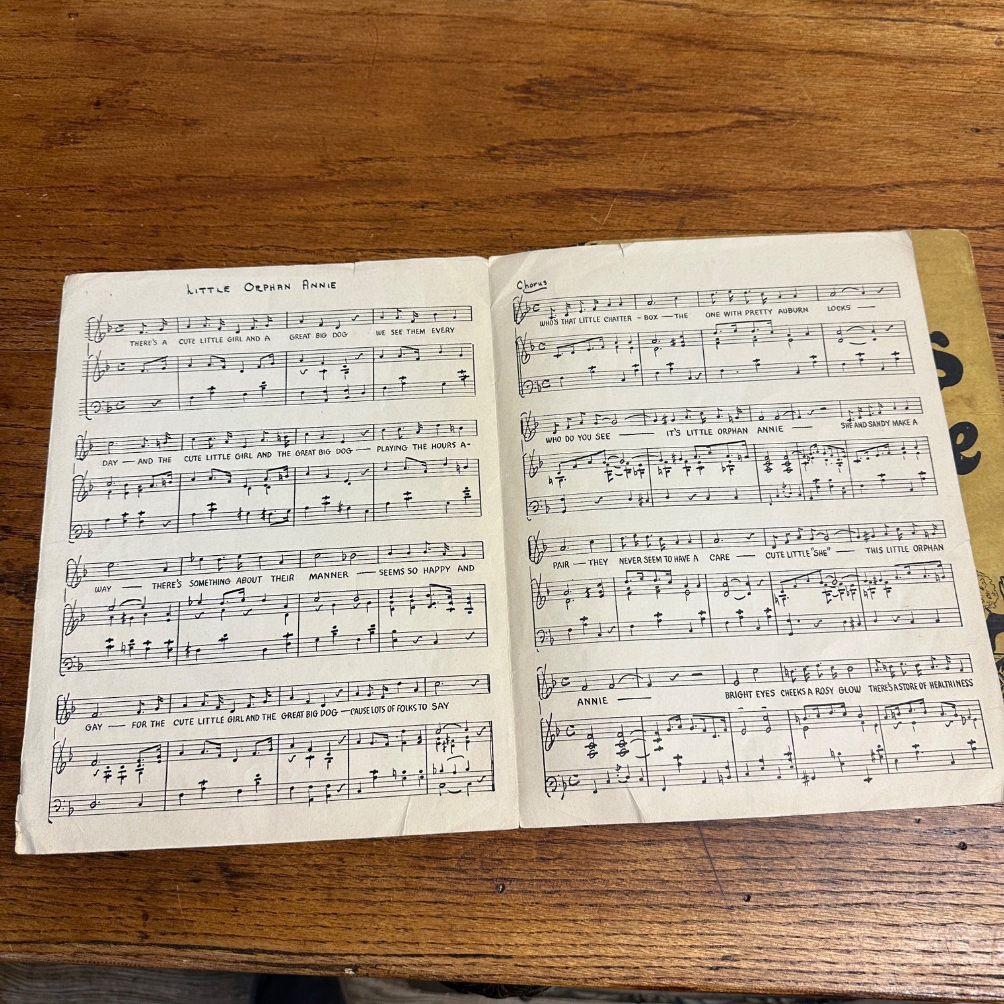 1933 Little Orphan Annie Treasure Hunt Game Board and Song Sheet Music Ovaltine