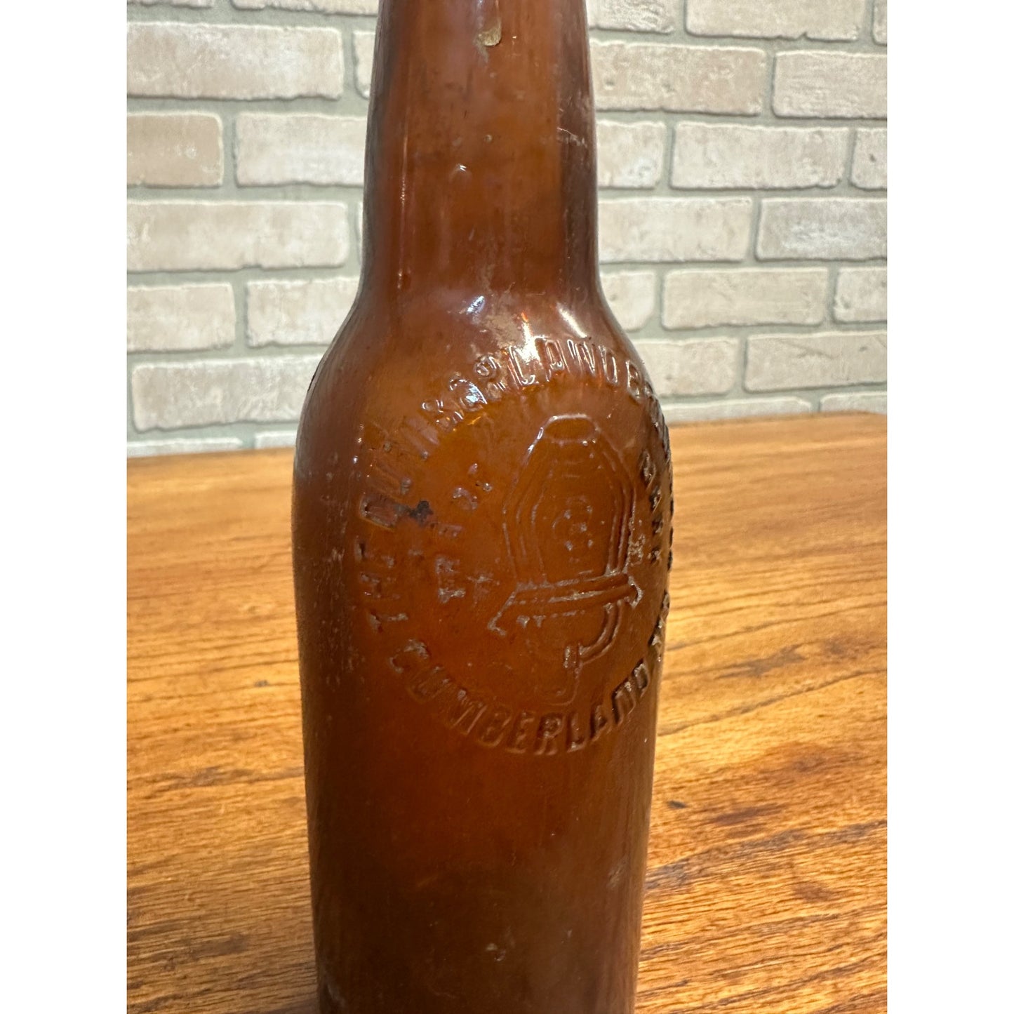 Pre-Pro Cumberland Brewing Co Beer Bottle Amber Brown Embossed MD 12-1/2oz