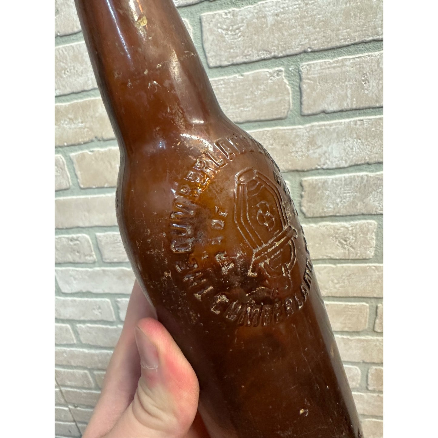 Pre-Pro Cumberland Brewing Co Beer Bottle Amber Brown Embossed MD 12-1/2oz