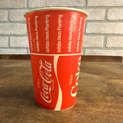 Scarce Vintage Coca Cola White Hen Pantry  Wax Paper Soda Cup Coke