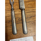 Vintage Holmes & Edwards Silverplate Carving Knife Set Art Deco Style Two (2) Pieces