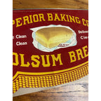 Early 1900's Holsum Bread Cloth Pennant Advertising Banner Sign Superior Baking Co.