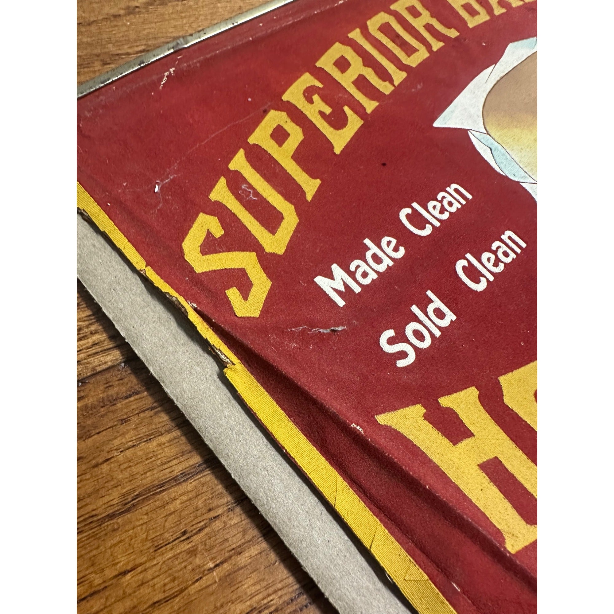 Early 1900's Holsum Bread Cloth Pennant Advertising Banner Sign Superior Baking Co.