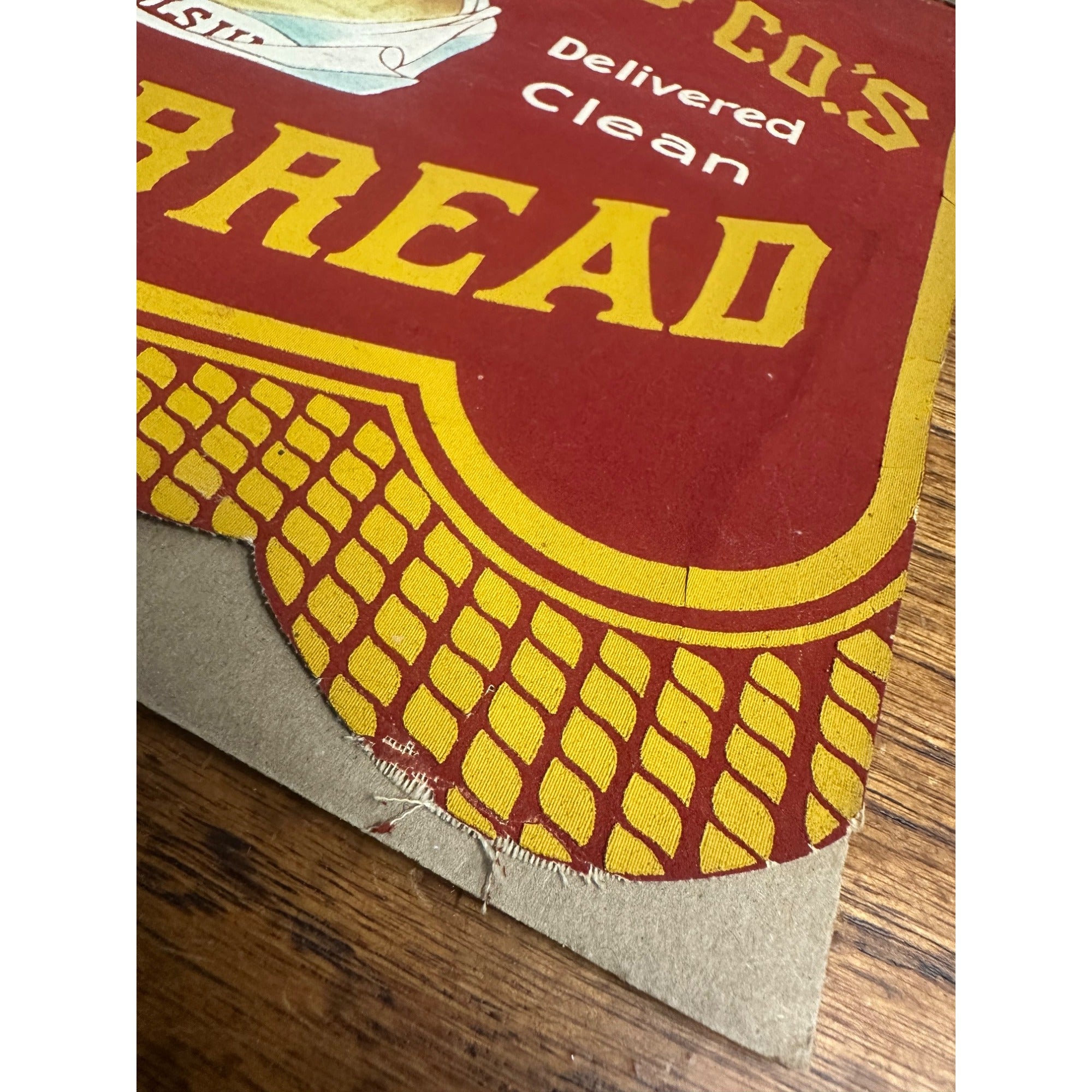 Early 1900's Holsum Bread Cloth Pennant Advertising Banner Sign Superior Baking Co.