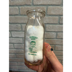 Vintage Schroeder Dairy West Bend Wis Half Pint Milk Bottle WI Wisconsin