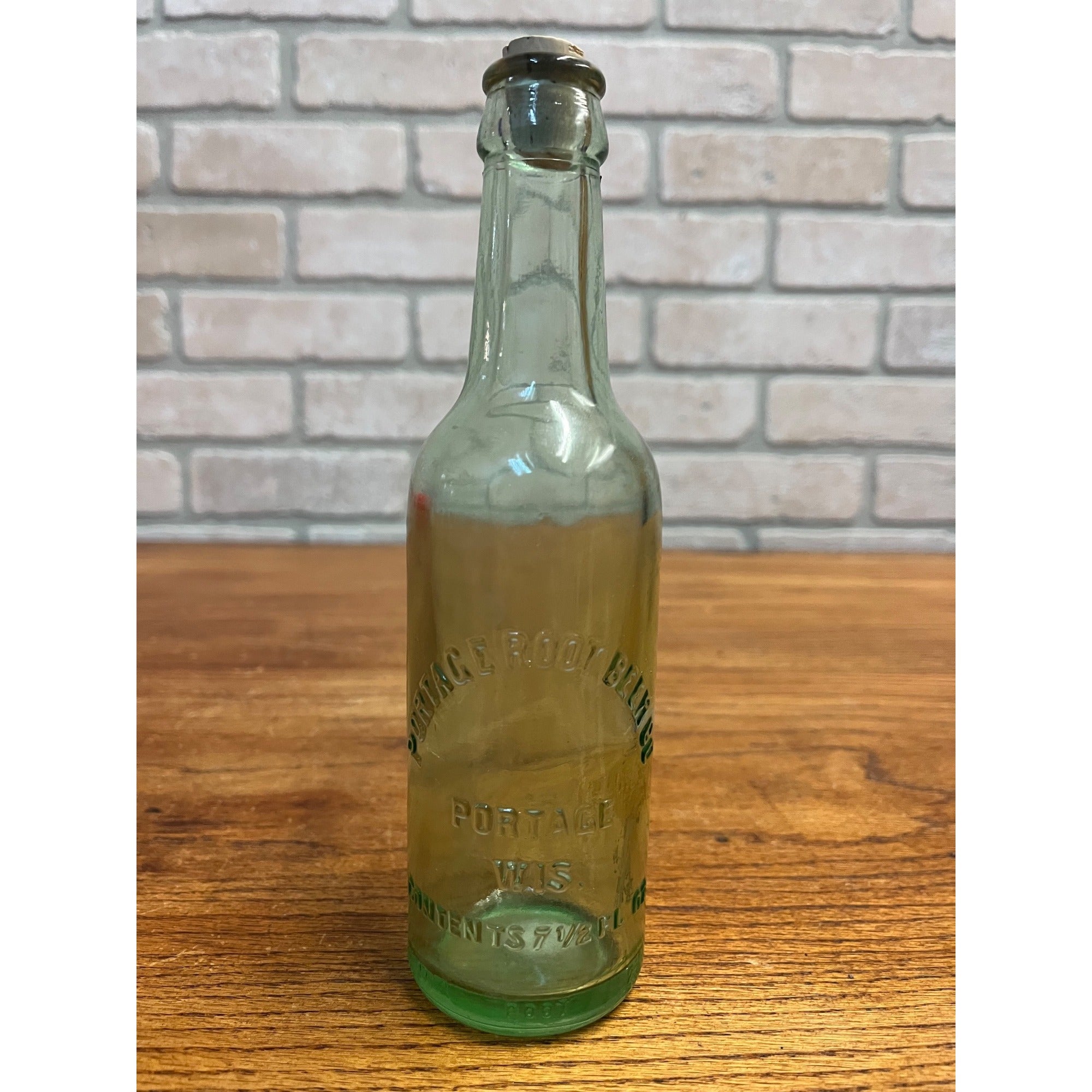 Vintage Portage Root Beer Co Wi Soda Bottle Portage Wisconsin Embossed