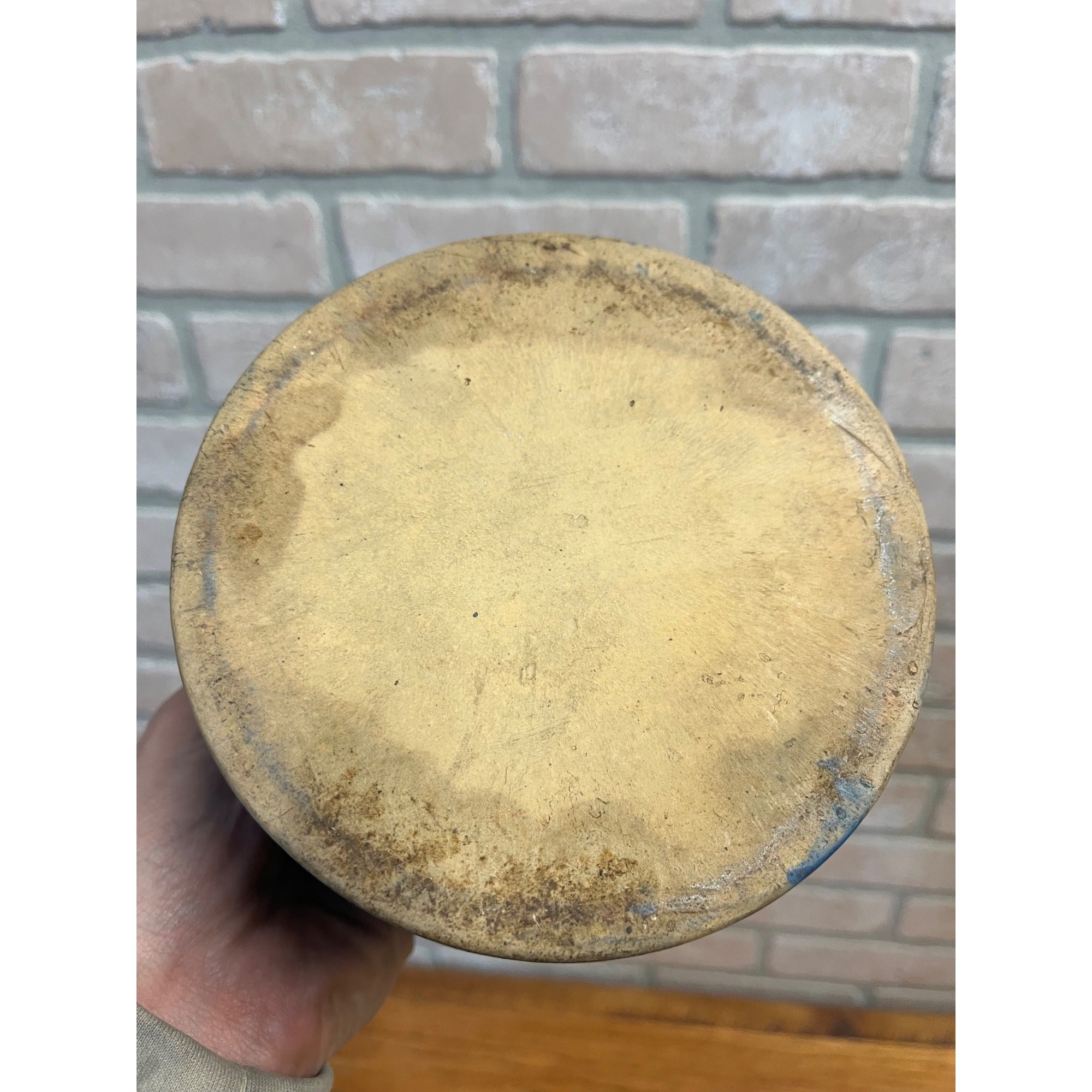 Vintage Red Wing Stoneware 2lb Blue Butter Crock Pirmitive Farmhouse