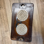 Antique Wooden Foundry Mold Floor Cover Grate Steampunk Wall Decor