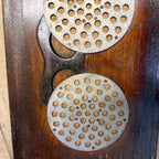 Antique Wooden Foundry Mold Floor Cover Grate Steampunk Wall Decor