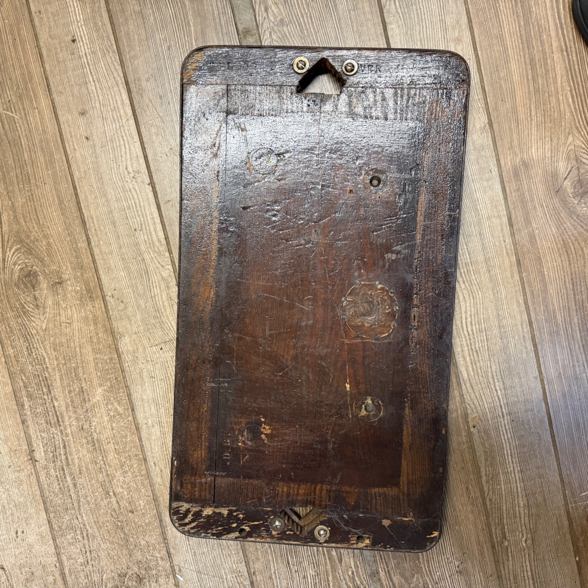 Antique Wooden Foundry Mold Floor Cover Grate Steampunk Wall Decor