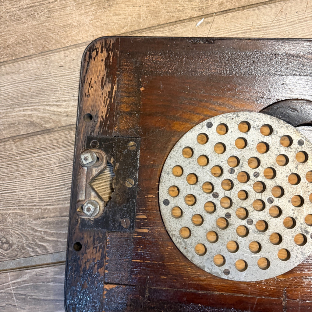 Antique Wooden Foundry Mold Floor Cover Grate Steampunk Wall Decor