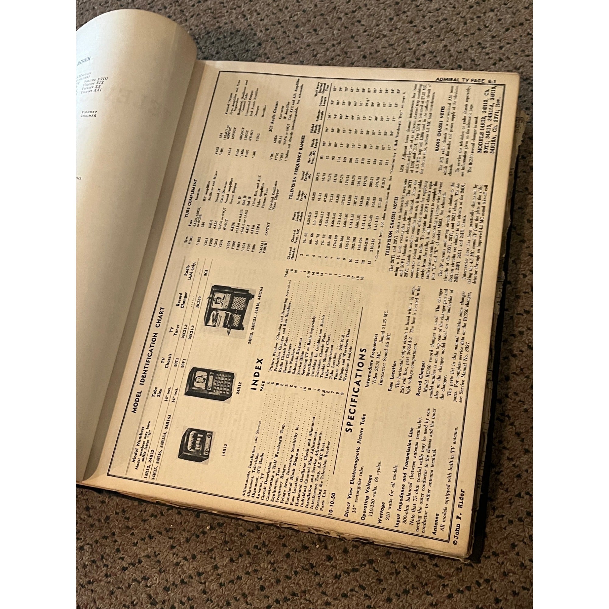 Riders Television Manual Volume 8 Guide - Vintage TVs, Schematics & Alignment