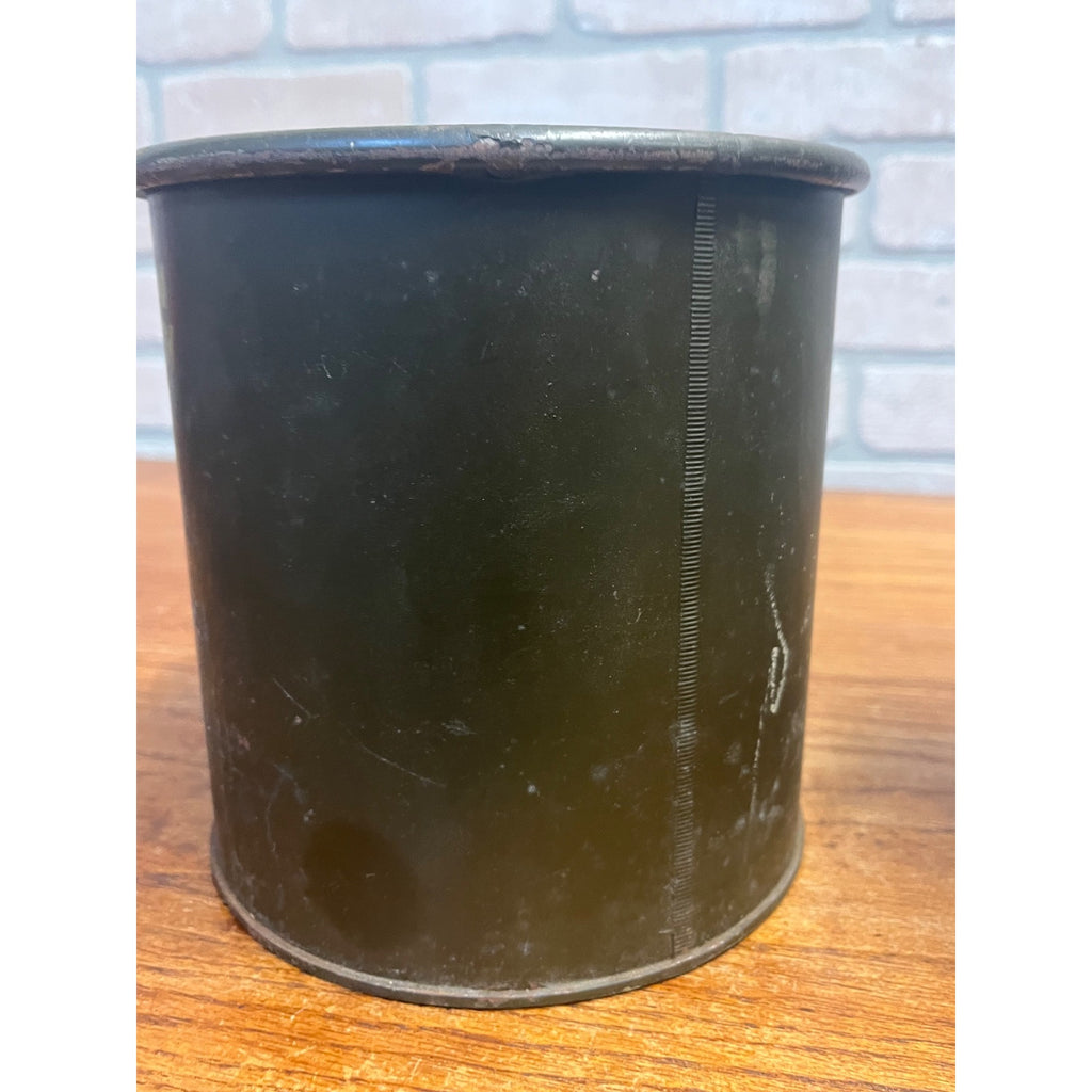 2 Vintage US Military MIRAX Reusable Steel Shipping Drums Containers OD Green