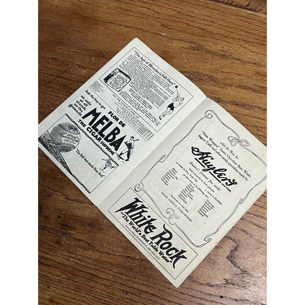 Original Baseball New York Giants Cardinals Score Card Program 1924 Polo Grounds