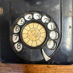 Vintage Antique Automatic Rotary Hotel Telephone Wall Black Metal Electric