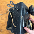Vintage Antique Automatic Rotary Hotel Telephone Wall Black Metal Electric