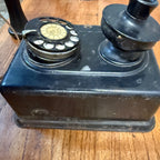 Vintage Antique Automatic Rotary Hotel Telephone Wall Black Metal Electric