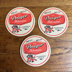 (3) Atlas Prager Beer Chicago IL Round Coaster Got It? Get It!