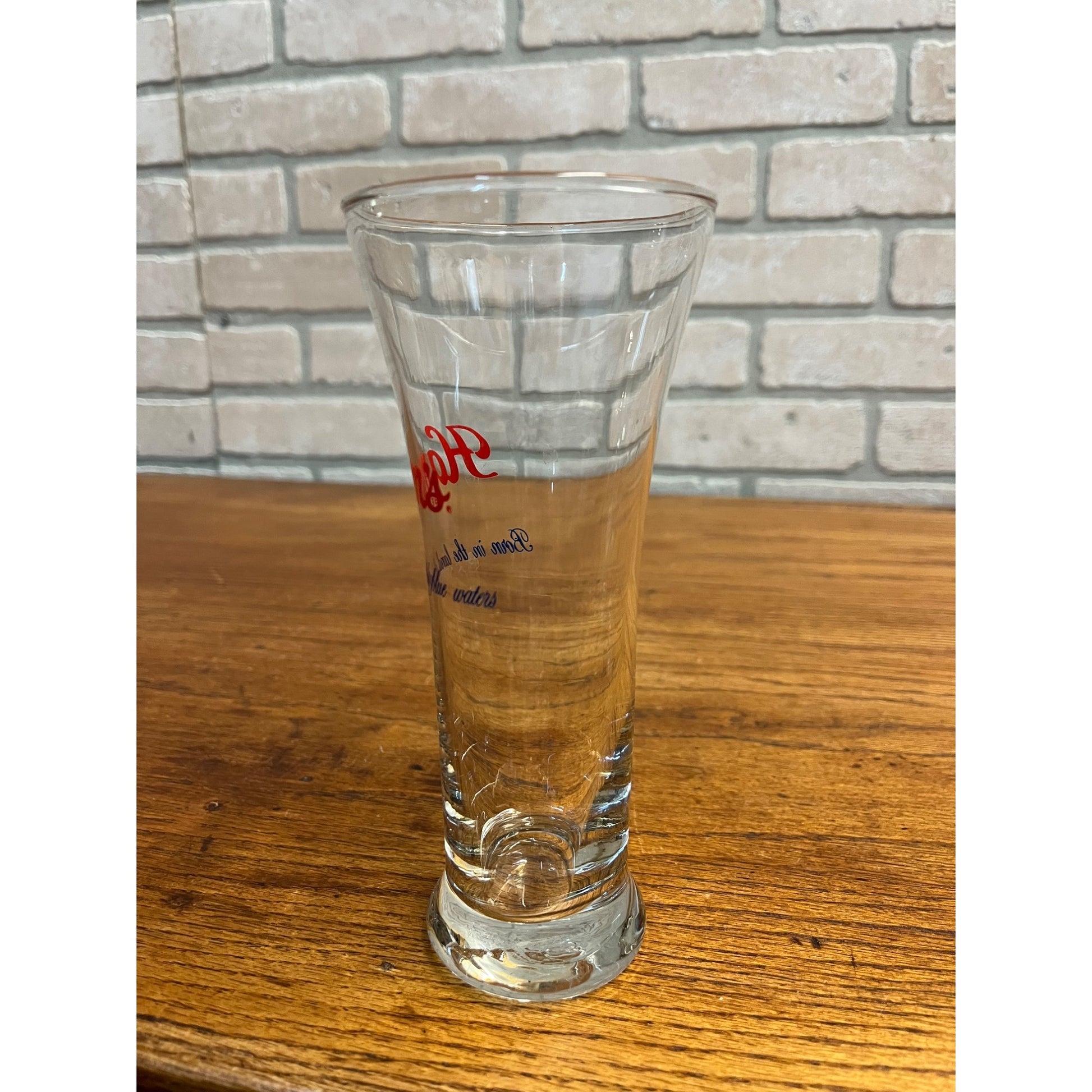 Vintage Hamm’s Tall 16 Oz Beer Pilsner Glass Bar Advertising Barware Pub