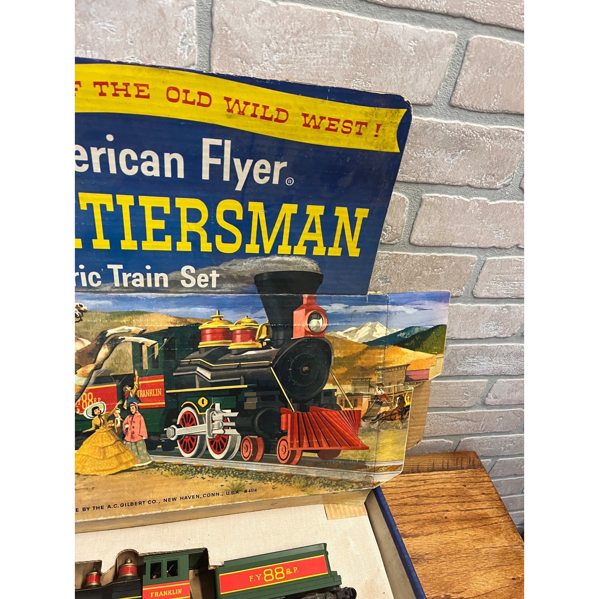 Vintage American Flyer Frontiersman Electric Train Set 20550 NEAR MINT Franklin 4834 Tender 88