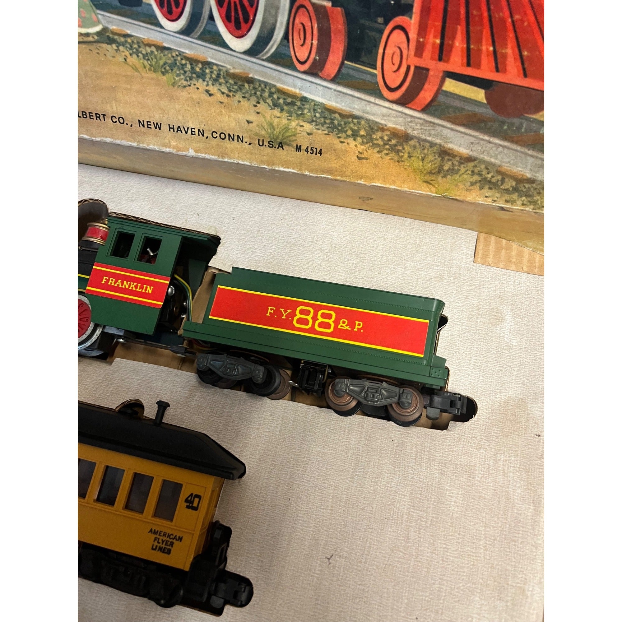 Vintage American Flyer Frontiersman Electric Train Set 20550 NEAR MINT Franklin 4834 Tender 88