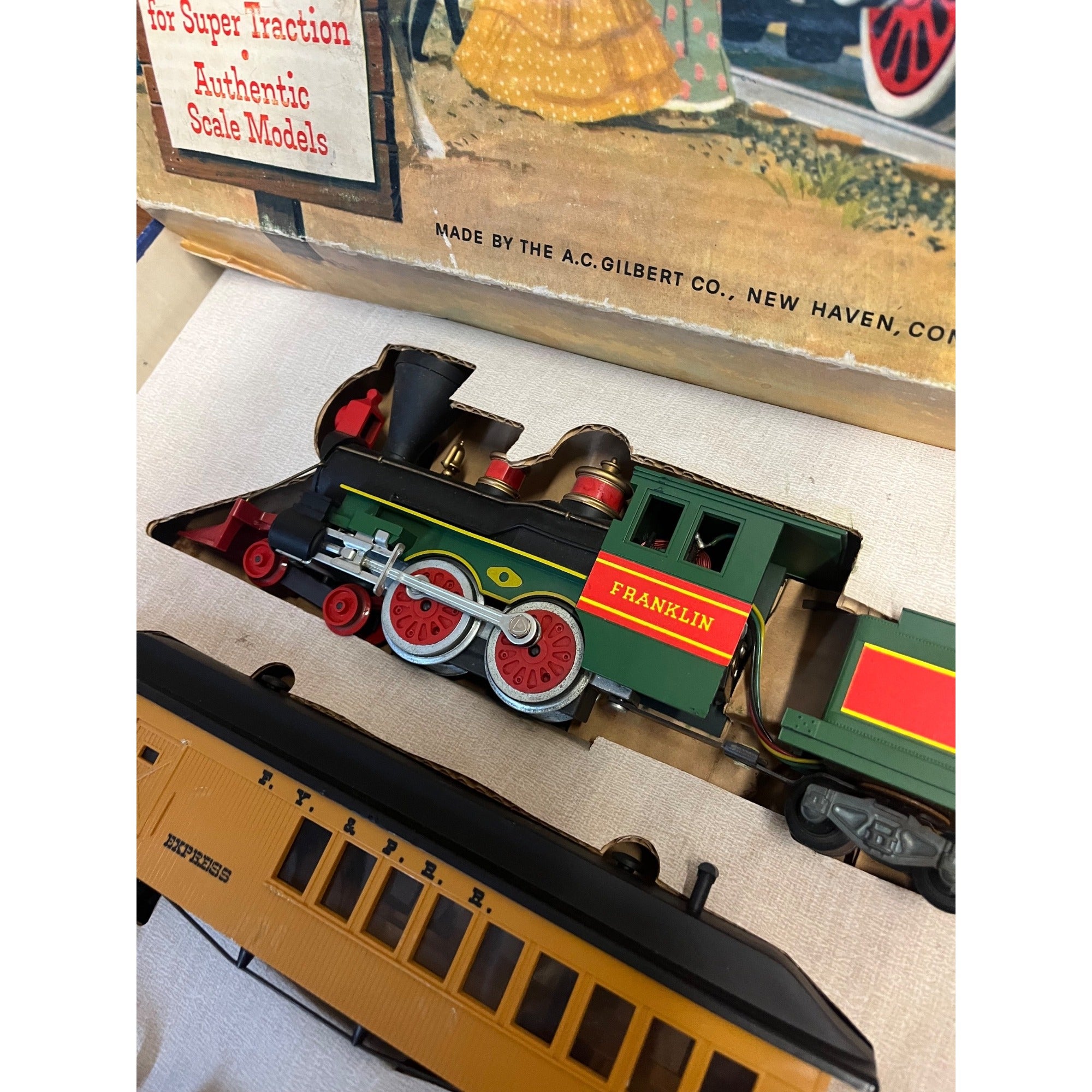 Vintage American Flyer Frontiersman Electric Train Set 20550 NEAR MINT Franklin 4834 Tender 88