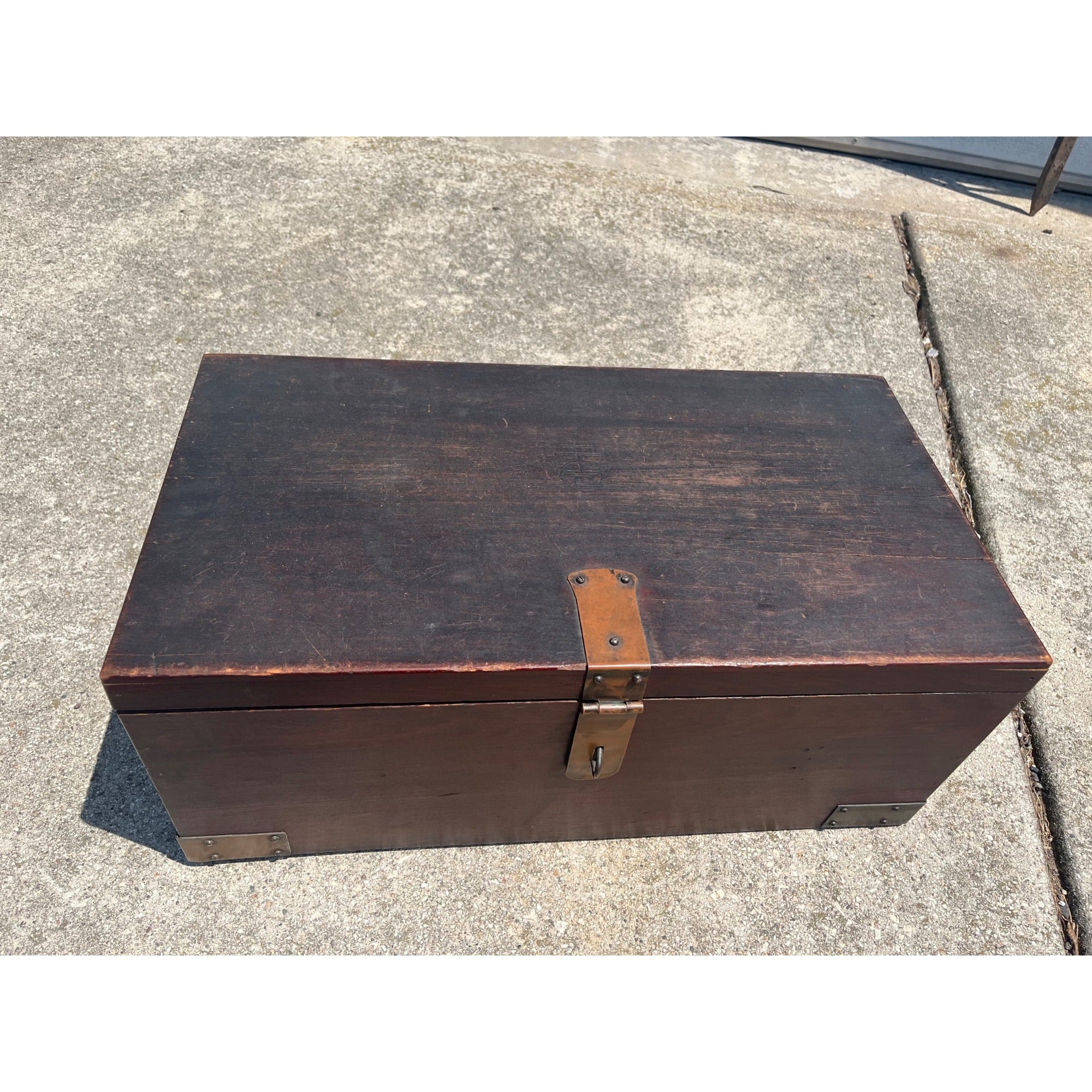 Antique Roycroft Mission Arts & Crafts “Goodie” Box Chest Trunk Original 1910s