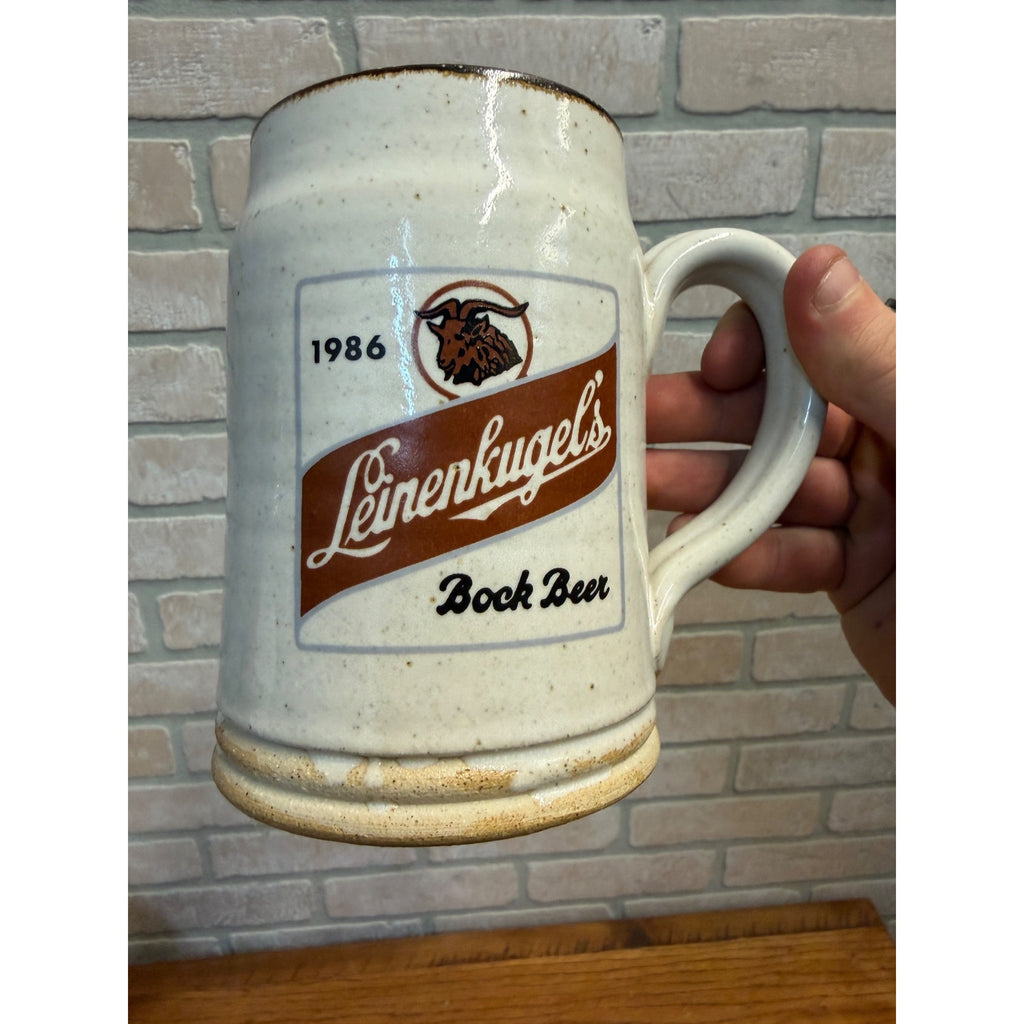 Vintage 1986 Leinenkugel’s Bock Beer Stein Mug Cup J. Thomas Stoneware 1/750