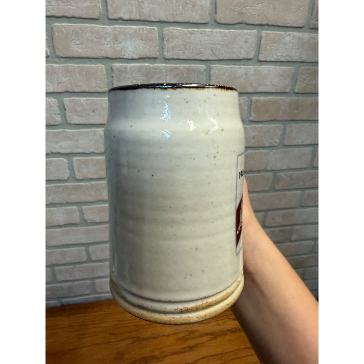 Vintage 1986 Leinenkugel’s Bock Beer Stein Mug Cup J. Thomas Stoneware 1/750