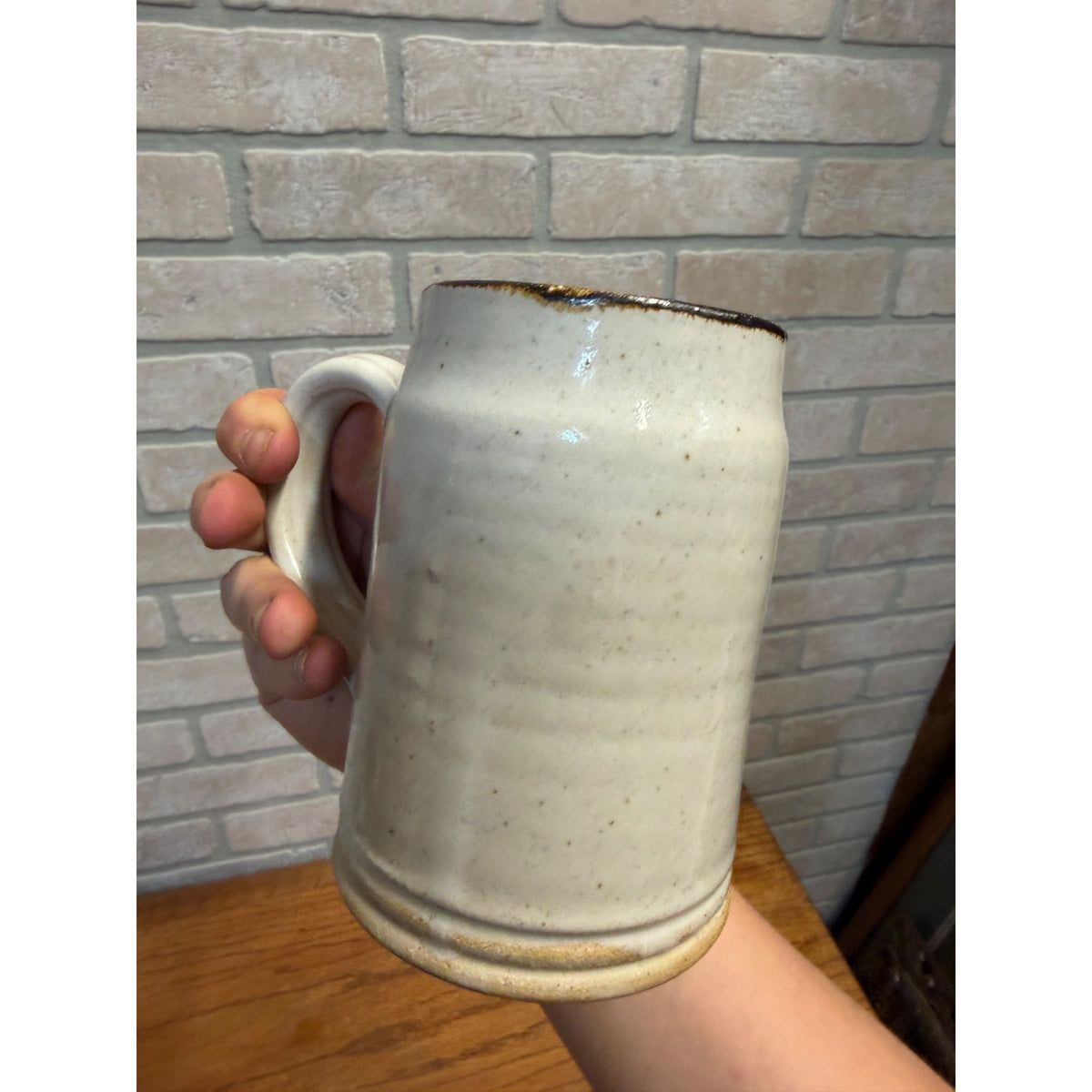 Vintage 1986 Leinenkugel’s Bock Beer Stein Mug Cup J. Thomas Stoneware 1/750