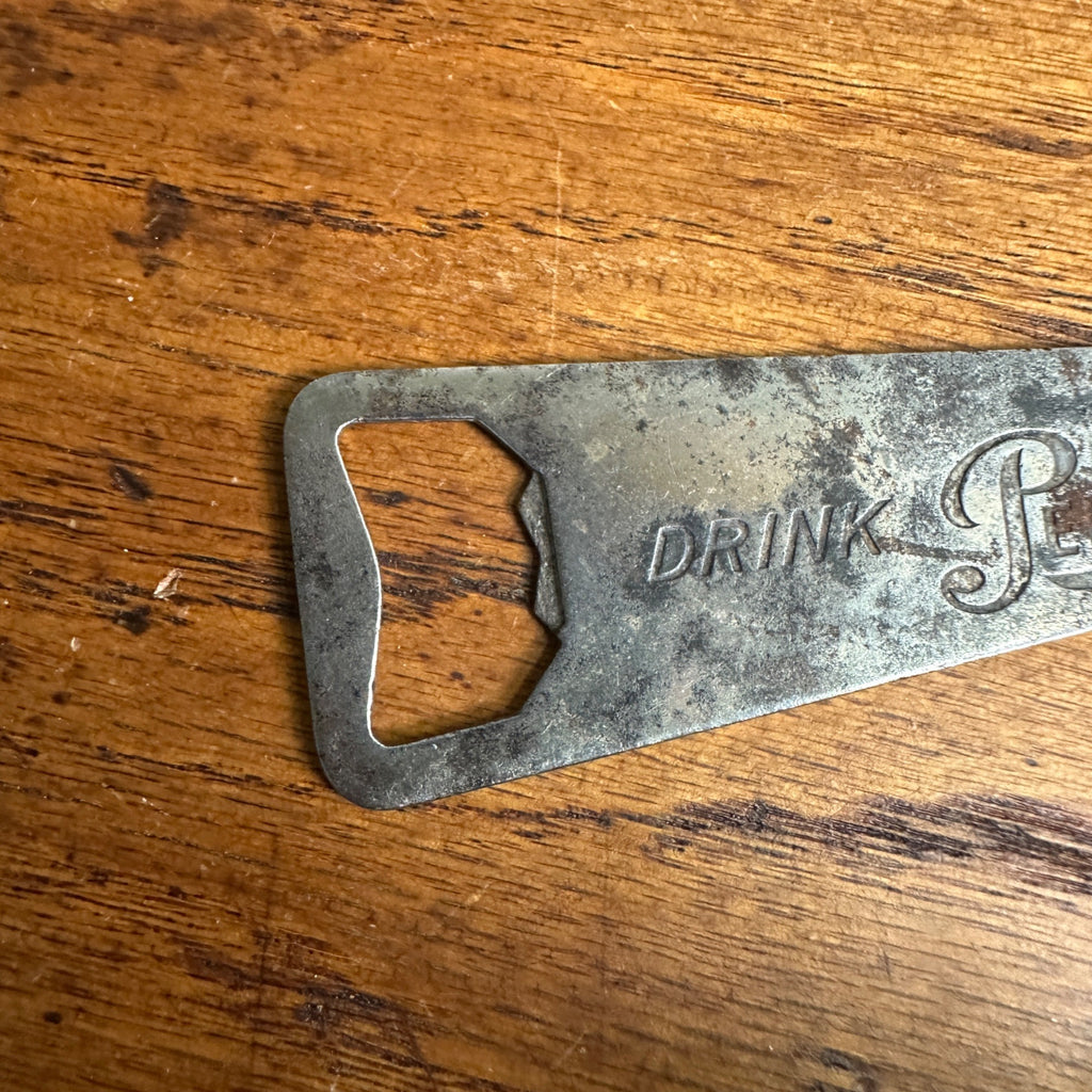 Vintage Drink Pepsi Cola Single Dot Flat Metal bottle opener 4" Vaughan USA