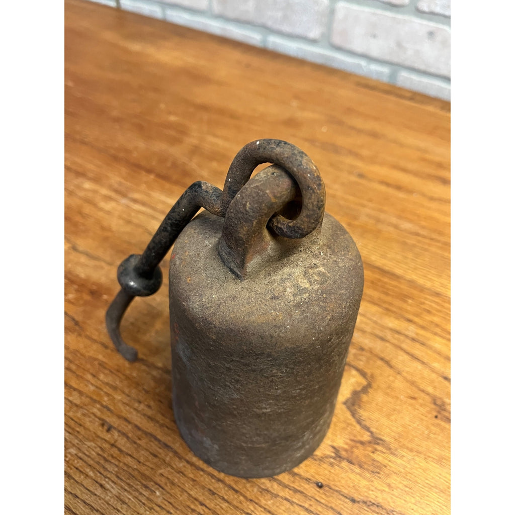 Vintage Hanging Cast Iron Scale Weight 16 Lb Hook Cotton Beam Scale