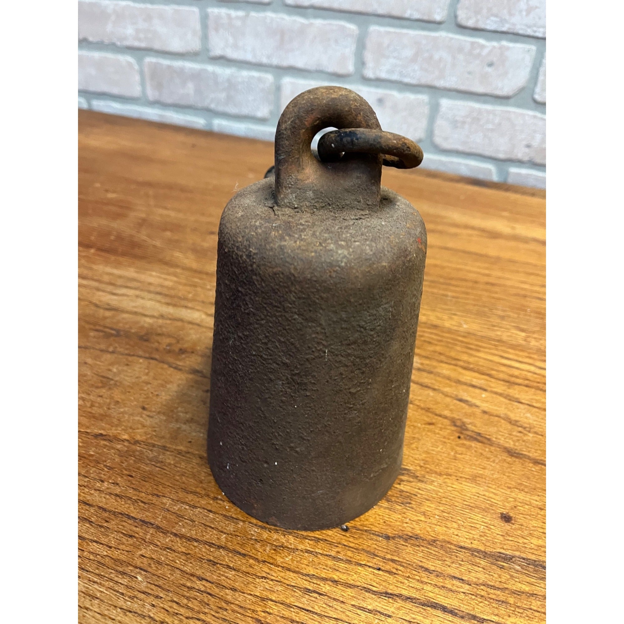 Vintage Hanging Cast Iron Scale Weight 16 Lb Hook Cotton Beam Scale