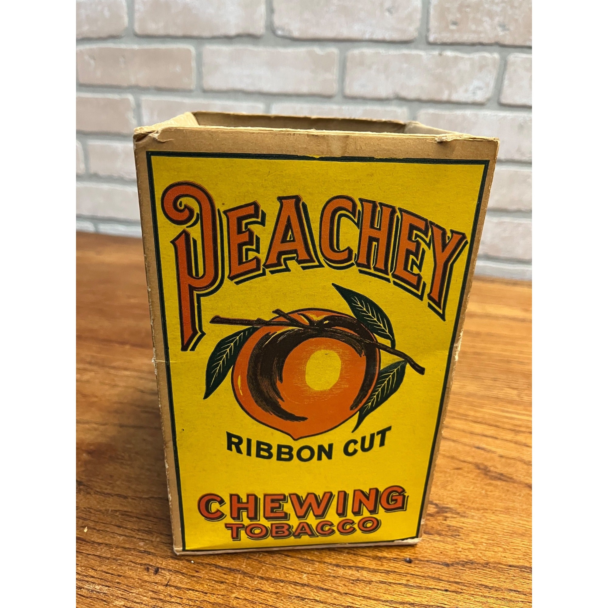 RARE Vintage Peachy Tobacco Cardboard Box Advertising Detroit Scotten Dillon Co.