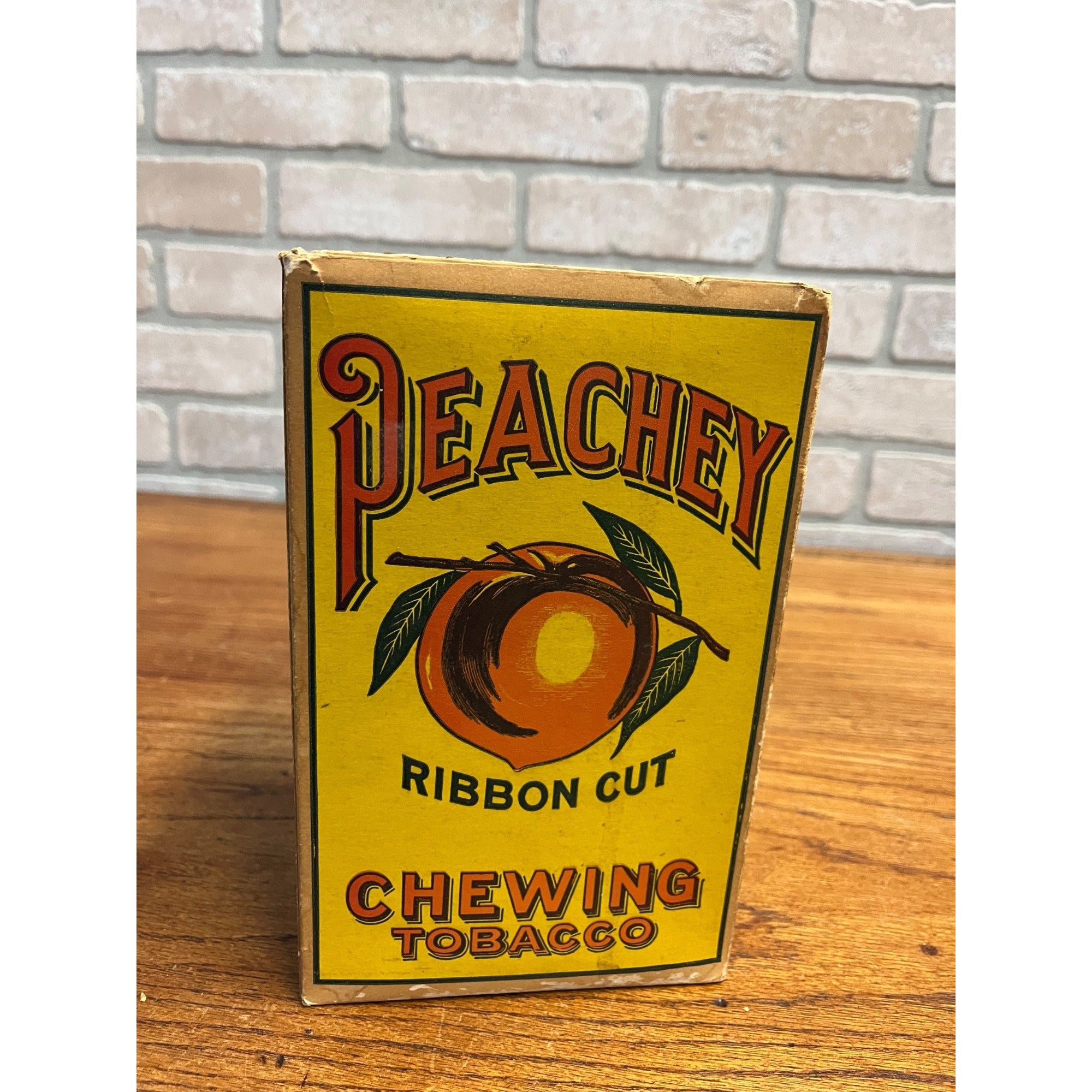 RARE Vintage Peachy Tobacco Cardboard Box Advertising Detroit Scotten Dillon Co.