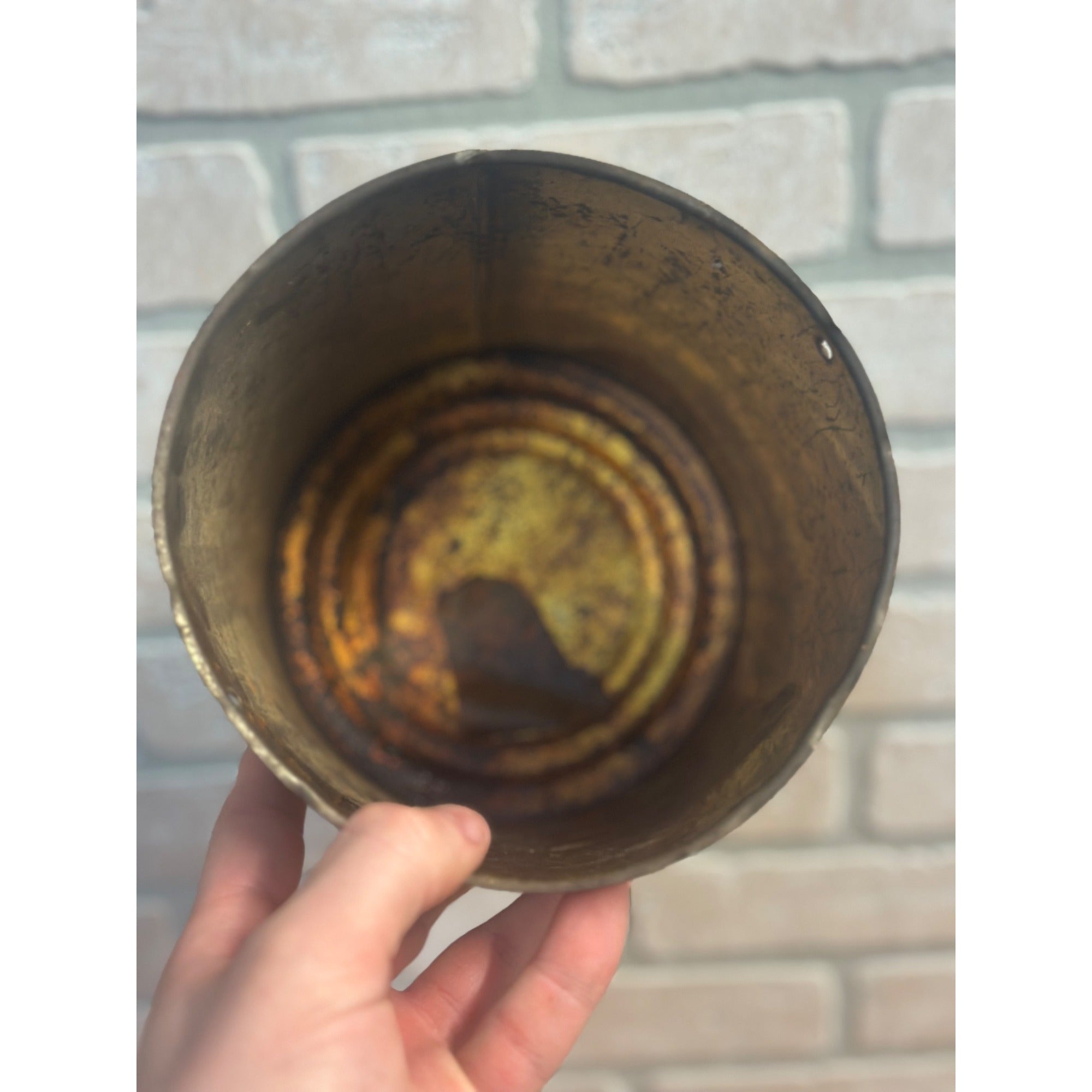 RARE Vintage WWII Postwar Relief Aid Tin Can Butter Oil Marshall Plan Army Military