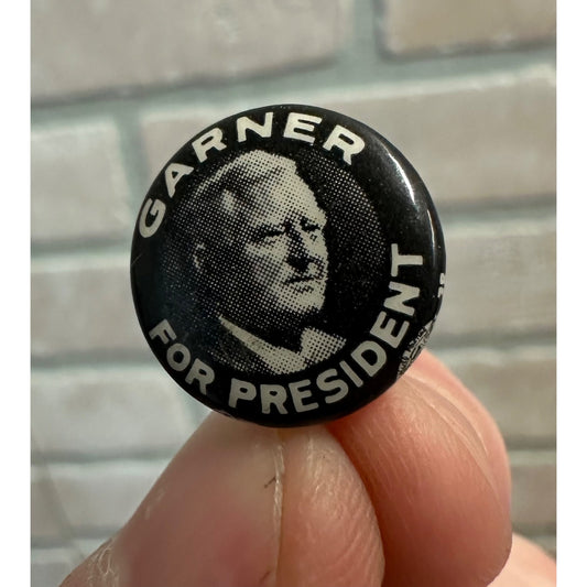 1940 John Nance Garner Presidential Campaign Pinback (FDR'S VICE PRESIDENT) 5/8"