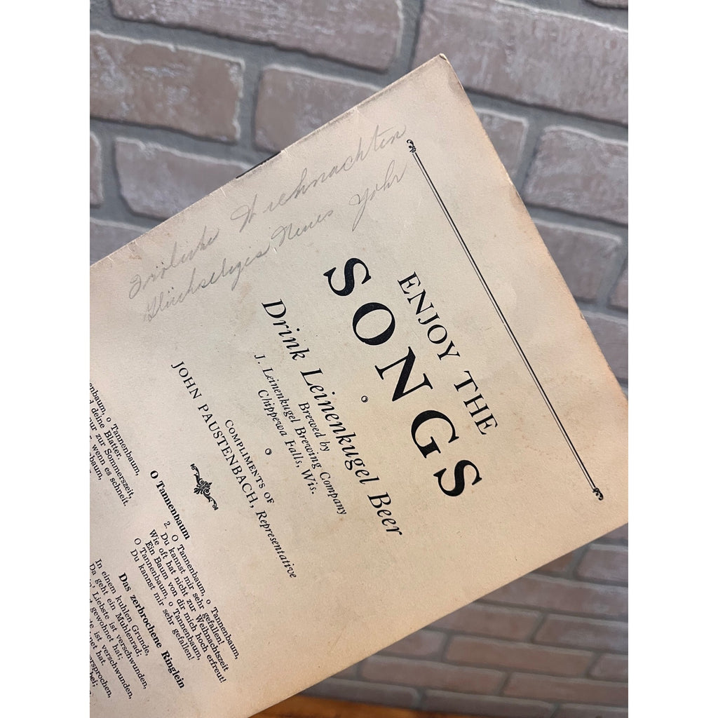 Vintage 1930s J. Leinenkugel Brewing Company Song Book Chippewa Falls WI Beer